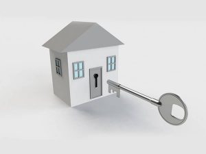 カギをかけるイラスト